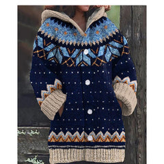 🔥【Multi-premiat】🔥 Noua jachetă retro, elegantă și colorată, cu glugă, pentru toamnă/iarnă