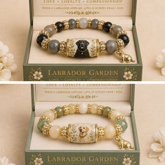 🐾 Purtat ca un talisman: Brățară cu mărgele în stil retro luxury, cu tematică de protecție a animalelor de companie