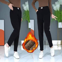 【35% REDUCERE】2025 noua colecție de toamnă și iarnă, pantaloni casual din catifea cu talie înaltă pentru femei