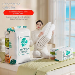 🧳【Set de 5 piese】💨 Pungă mare de depozitare sub vid, compresibilă: nu necesită pompă, este etanșă și ideală pentru a economisi spațiu în valize și acasă ✈️