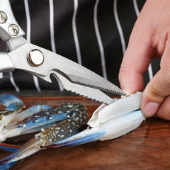 Foarfeca de Bucătărie Ultra-Puternică SK5-Curăță solzi, deschide sticle și taie carnea în doar câteva secunde!