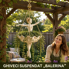 🩰 Ghiveci suspendat în formă de balerină——Adaugă o notă de grație și poezie grădinii tale