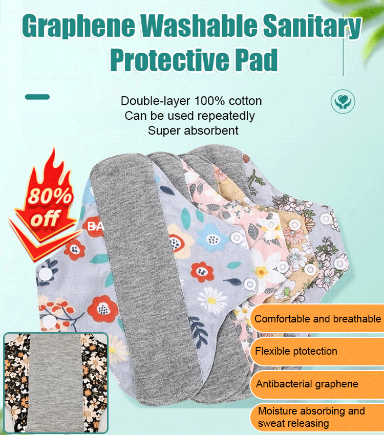 【5buc】Pad antibacterian lavabil din bumbac grafen