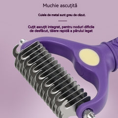 🔥🐕🐱【Cumpără 1, primești 1 gratuit】Pieptene multifuncțional 3 în 1 pentru descurcarea părului de animale, pieptene pentru îndepărtarea părului de câine și pisică