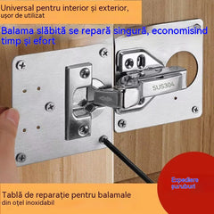 Pachet de 10 bucăți (șuruburi incluse) Placă de reparare din oțel inoxidabil (fără balamale)