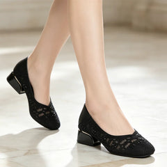 Pantofi de Vară Eleganți din Plasă cu Pietre Strass: Talpă Moale, Design Decupat Respirabil pentru Mămici, Mărimi 35-40