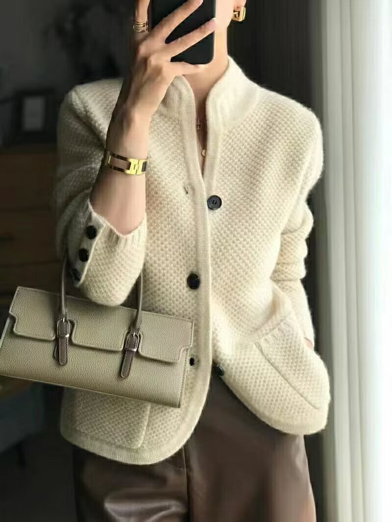 🏆【Vânzări fierbinți】 Cardigan franțuzesc elegant retro din cașmir