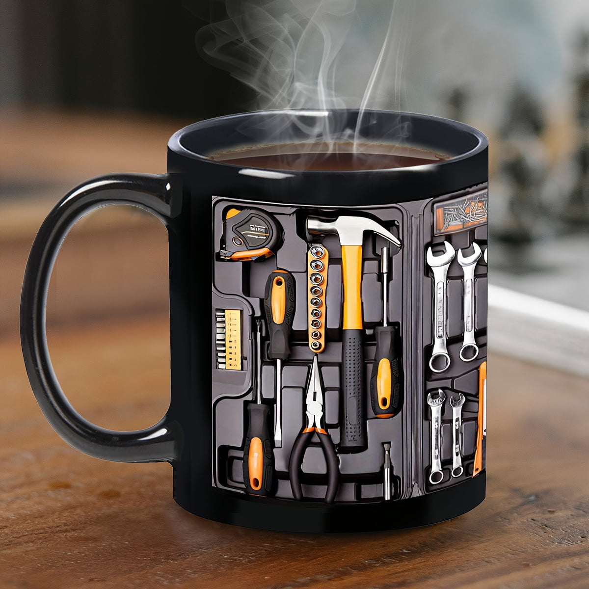 ☕ Cana cu design de trusă de scule pentru mecanici — cadoul perfect pentru pasionații de reparații