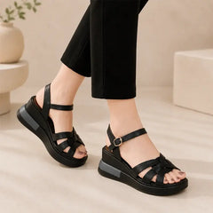 💞💞【Reducere 45%】【Mărimi 35-40】Sandale noi cu platformă din piele naturală