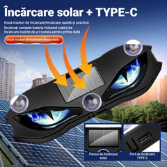 🚗👁️ Lampă de avertizare auto LED solară Ochiul Diavolului (Devil Eye)
