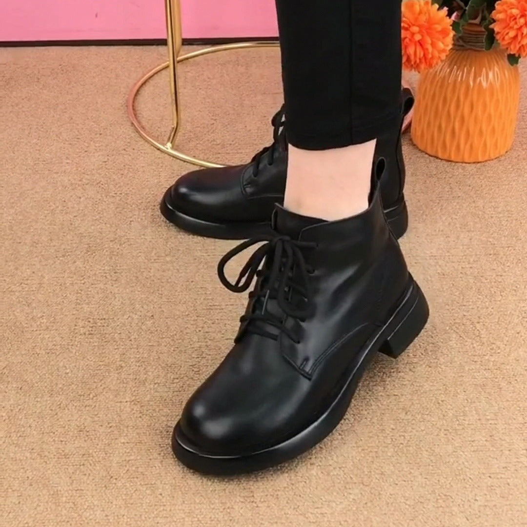 🎉👞Γυναικεία Μοντέρνα & Κομψά Μαρτίν Μπότες από Γνήσιο Δέρμα