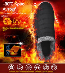 👢【Νέα Άφιξη】Γυναικείες Casual Βαμβακερές Μπότες, με Φόδρα από Φλις και Χοντρό Πέος