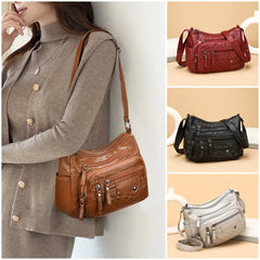 👜Geantă nouă de mare capacitate, din piele moale, tip crossbody/umăr