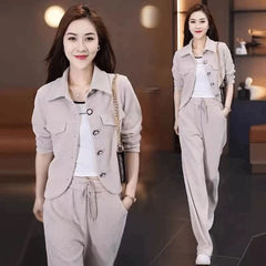🧥【Geacă + Pantaloni】Set casual de lux, cu stil elegant, călduros, subțire și la modă 3-în-1