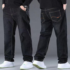 【Mari vânzări】Pantaloni casual de blugi pentru bărbați, mărimi mari, cu elasticitate ridicată