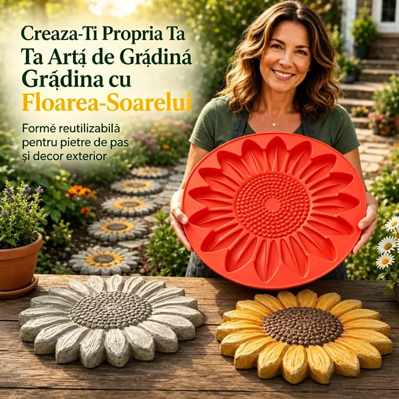 🌻Matriță DIY pentru dale de grădină în formă de floarea-soarelui