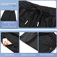 💪【M-6XL】❄️ Pantaloni casual din mătase rece cu elasticitate ridicată – comozi, răcoroși și perfecți pentru mărimi mari