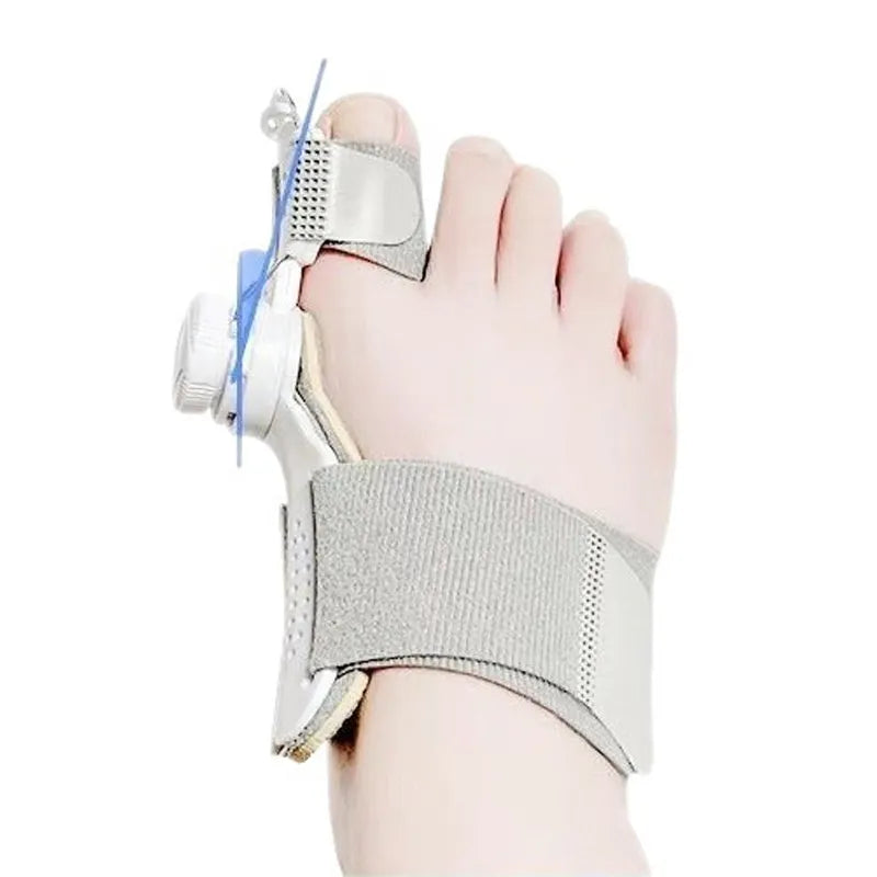 【2 buc】Corector Ortopedic pentru Monturi și Hallux Valgus, cu Buton Rotativ Ajustabil 0-45° – Dispozitiv Medical Fără Durere, Zi și Noapte