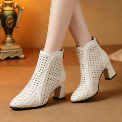 👢✨ Botine moderne din piele naturală cu design perforat – elegante, rafinate și cu aspect premium