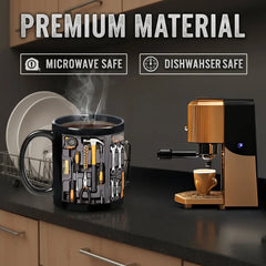 ☕ Cana cu design de trusă de scule pentru mecanici — cadoul perfect pentru pasionații de reparații