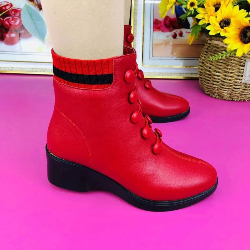👢【35-41】2025 Cizme populare de damă din piele moale, cu toc evazat, pentru toamnă și iarnă