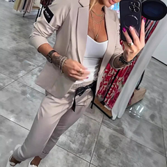 💥【Sosiri noi】✨Nou set de damă la modă din două piese｜Jachetă de costum și pantaloni largi｜Elegant, confortabil și subțire