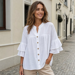Colecția de Vară 2026 ✨ Cămașă Lungă Casual din Bumbac 100% 🌿 Ultra-Confortabilă și Șic!
