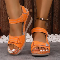 【36-43】sandale casual confortabile cu platformă și închidere cu velcro