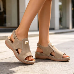 👡【Piele Naturală de Prim Strat, Versiune Nouă Îmbunătățită】Sandale Fashion Confortabile cu Talpă Moale