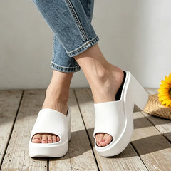 【36-41】Papuci cu Platformă de 9 CM – Câștigi înălțime de top și picioare de fotomodel, cu confort maxim de „踩屎感”!