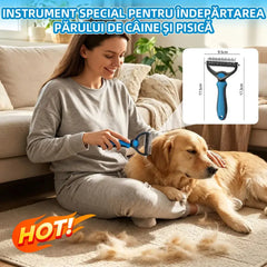 🐾 Perie Profesională pentru Îndepărtarea Părului Mort la Câini și Pisici: Delicată, Eficientă și o Casă Fără Păr! ✨💖