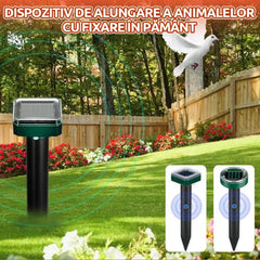 🔊【Cumpără 1 Primești 1 Gratuit】Aparat solar ultrasonic pentru alungarea cârtițelor, șerpilor și păsărilor