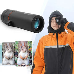 Telescop Monocular Portabil pentru Exterior - 30×25 de Înaltă Definiție cu Adaptor pentru Smartphone pentru Aventuri