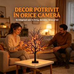 🌟🌳Lampă Decorativă în Formă de Arbore cu Ramuri de Coral Iluminate